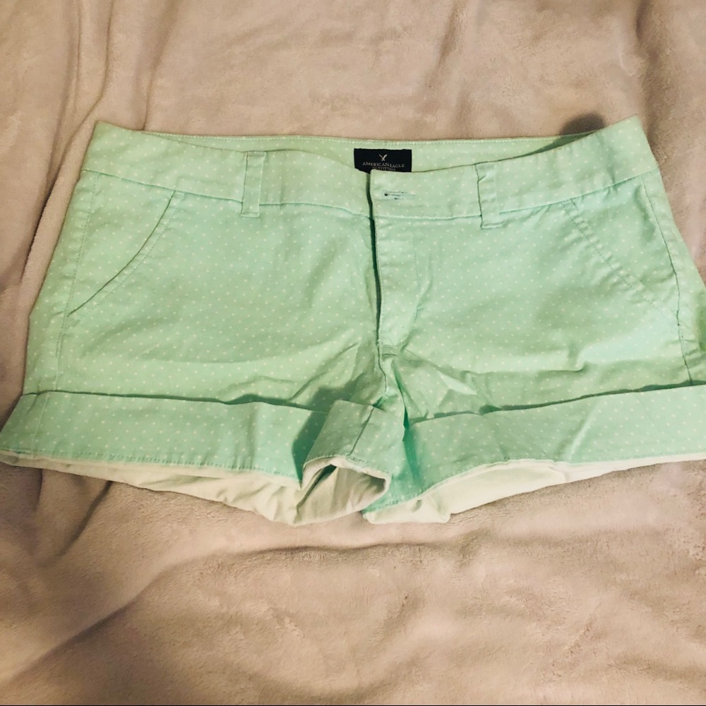 Teal Polka Dot AE Shorts